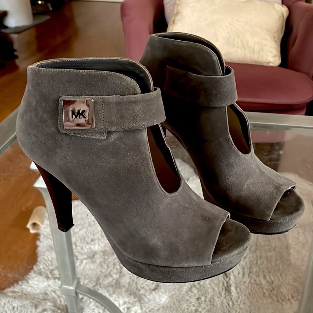 Michael Kors Gray Platform Ankle Boots